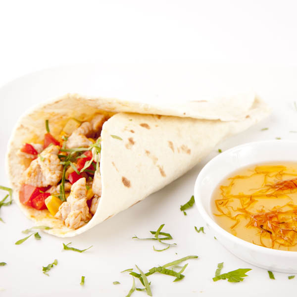 Taco de Peru e Mel com Alho